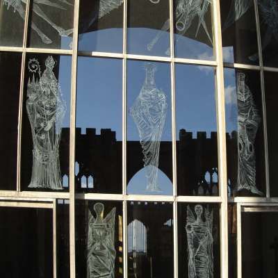 Old Cathedral reflected in the New Cathedral