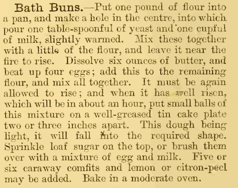 Bath Bun recipe from 1894