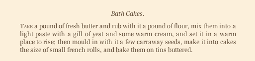 Bath Bun recipe from 1802