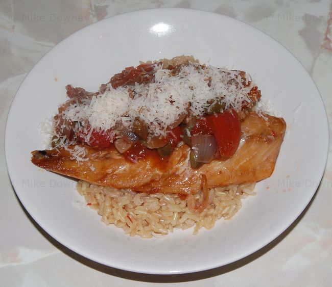 Mackerel with Tomatoes and Capers