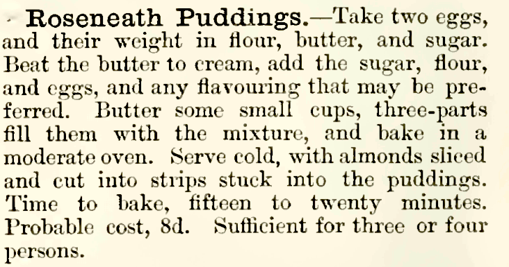 Roseneath Pudding Recipe