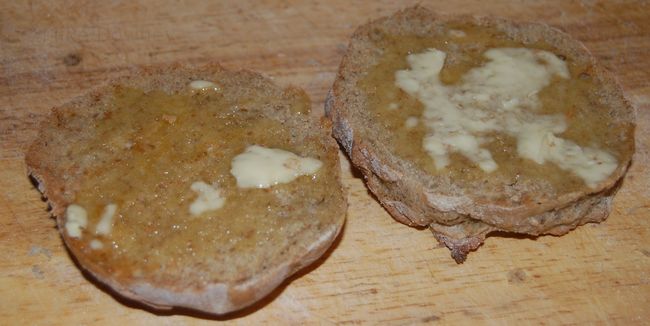 Sourdough Muffins with butter