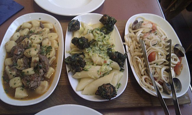 Tasting Trio pasta selection