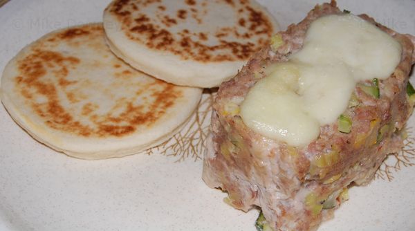 Turkey and Vegetable Meatloaf with potato cakes