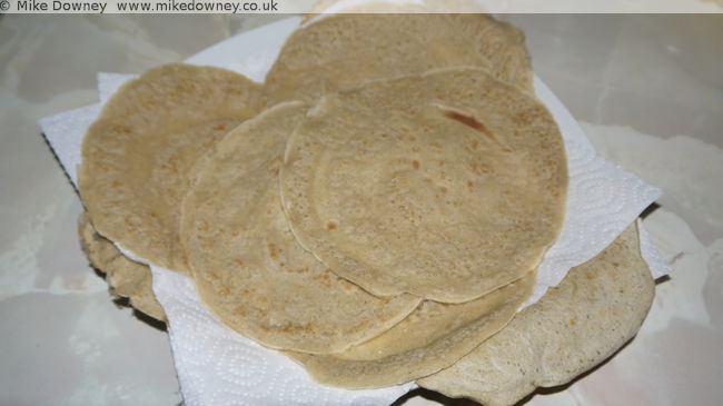 the cooked flatbreads