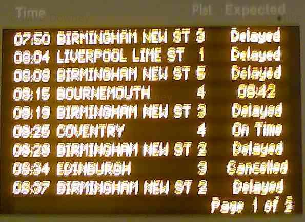 Departure board